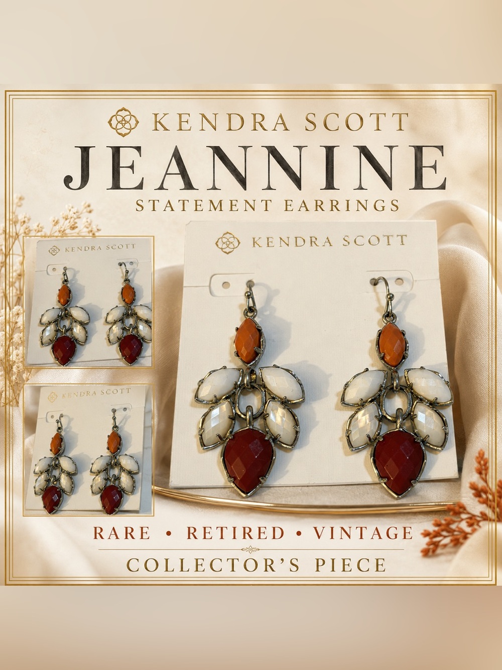Rare Vintage Kendra Scott Jeannine Chandelier Earrings